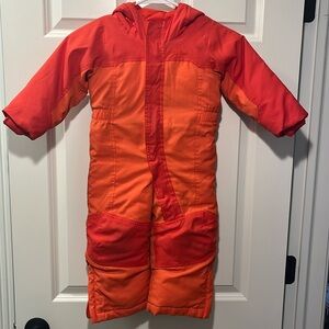 LL Bean 2T snow suit bright orange.